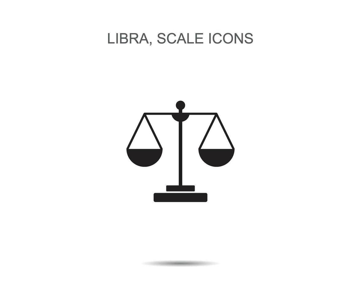 Libra, scala icone vettore