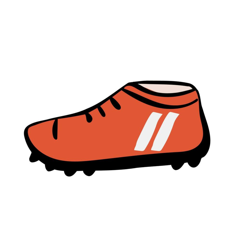 un' vettore illustrazione di calcio stivali con borchie per presa. calcio stivali. calcio stivali.