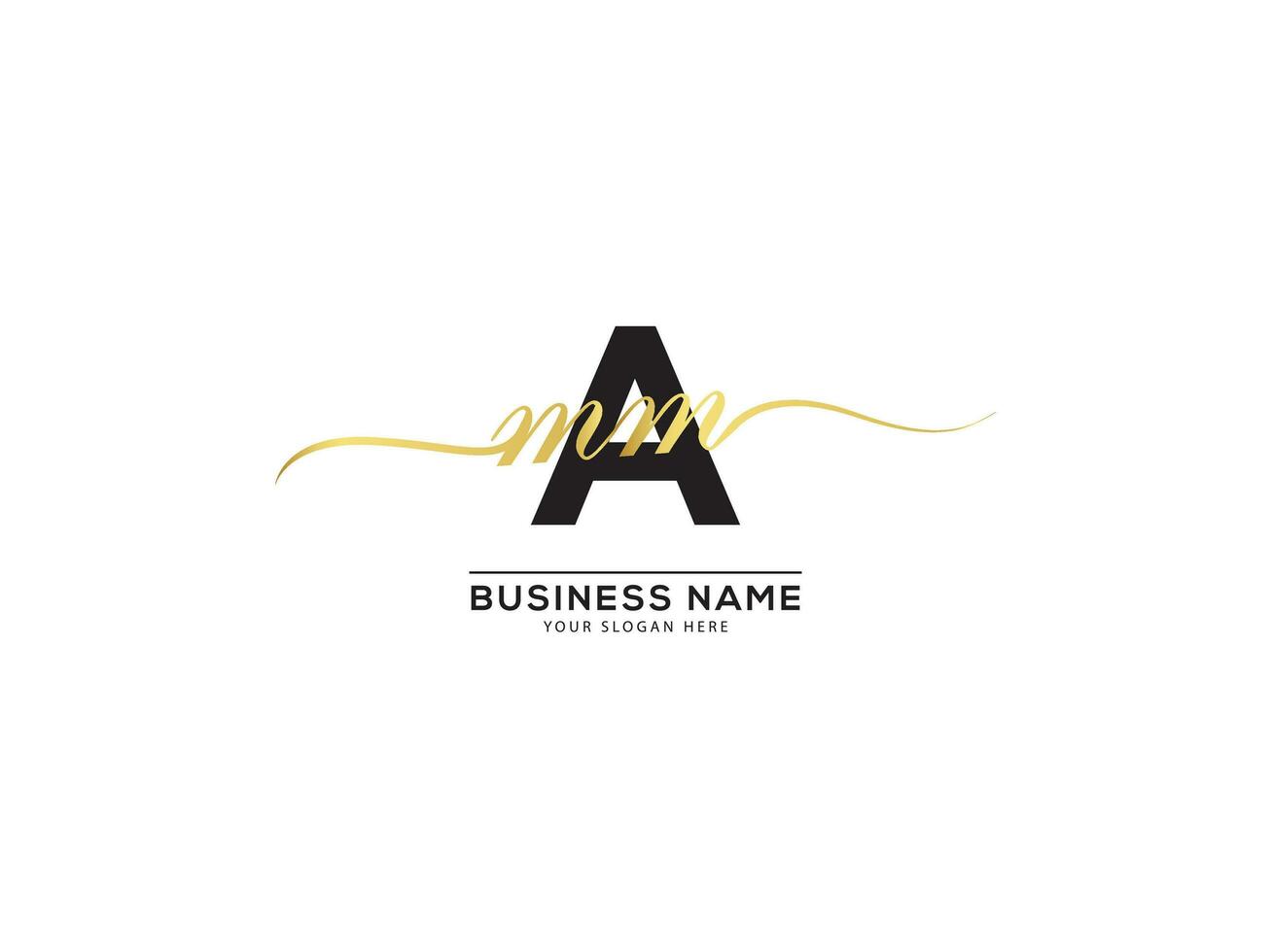 monogramma firma lettere amm logo design vettore icona