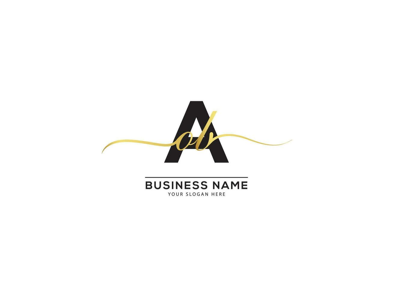 monogramma firma aob attività commerciale logo lettera vettore arte