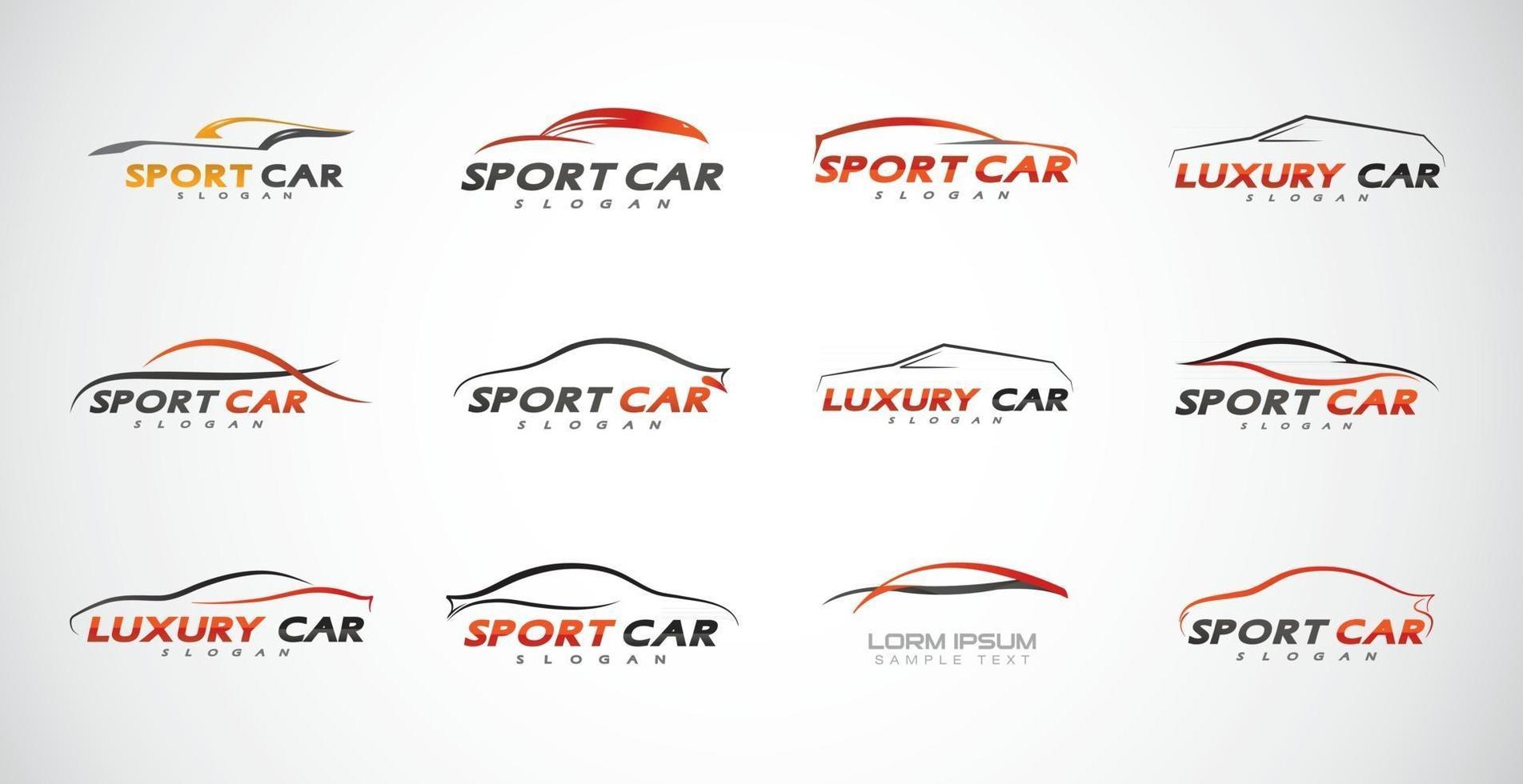 set di auto logo vettoriale
