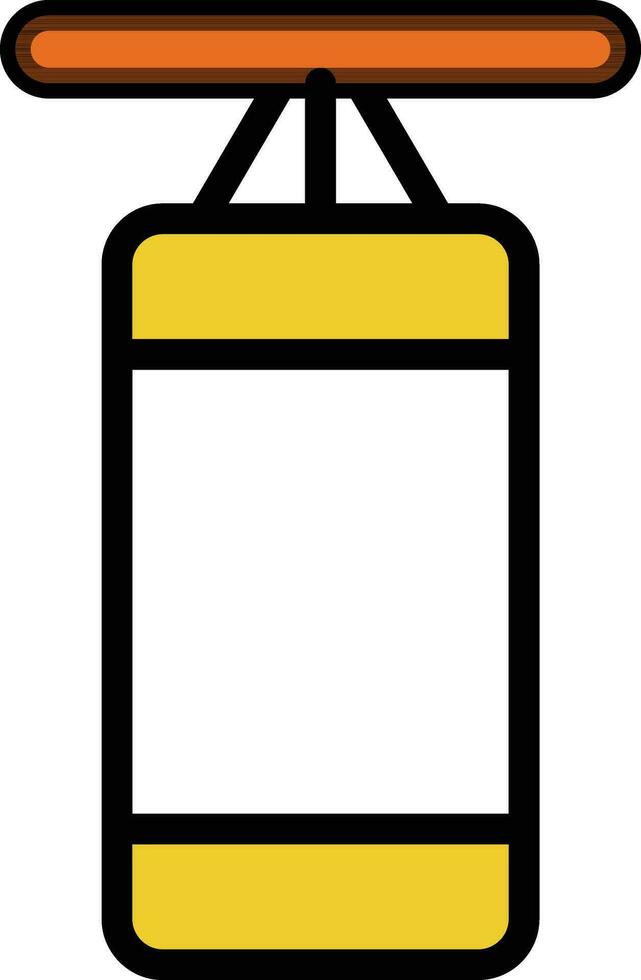 illustrazione vettoriale del sacco da boxe su uno sfondo simboli di qualità premium icone vettoriali per il concetto e la progettazione grafica.