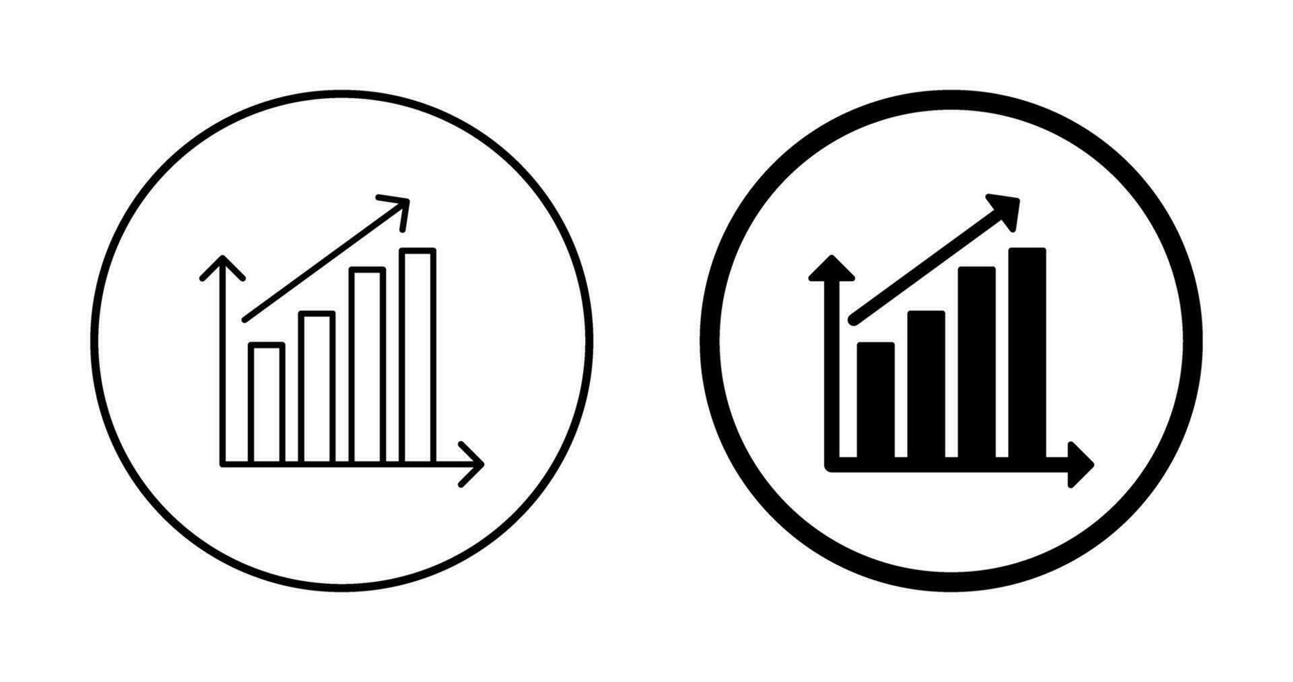 crescente statistica vettore icona