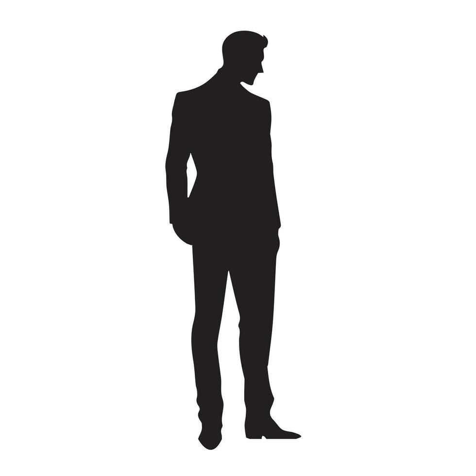 attività commerciale uomo vettore silhouette illustrazione