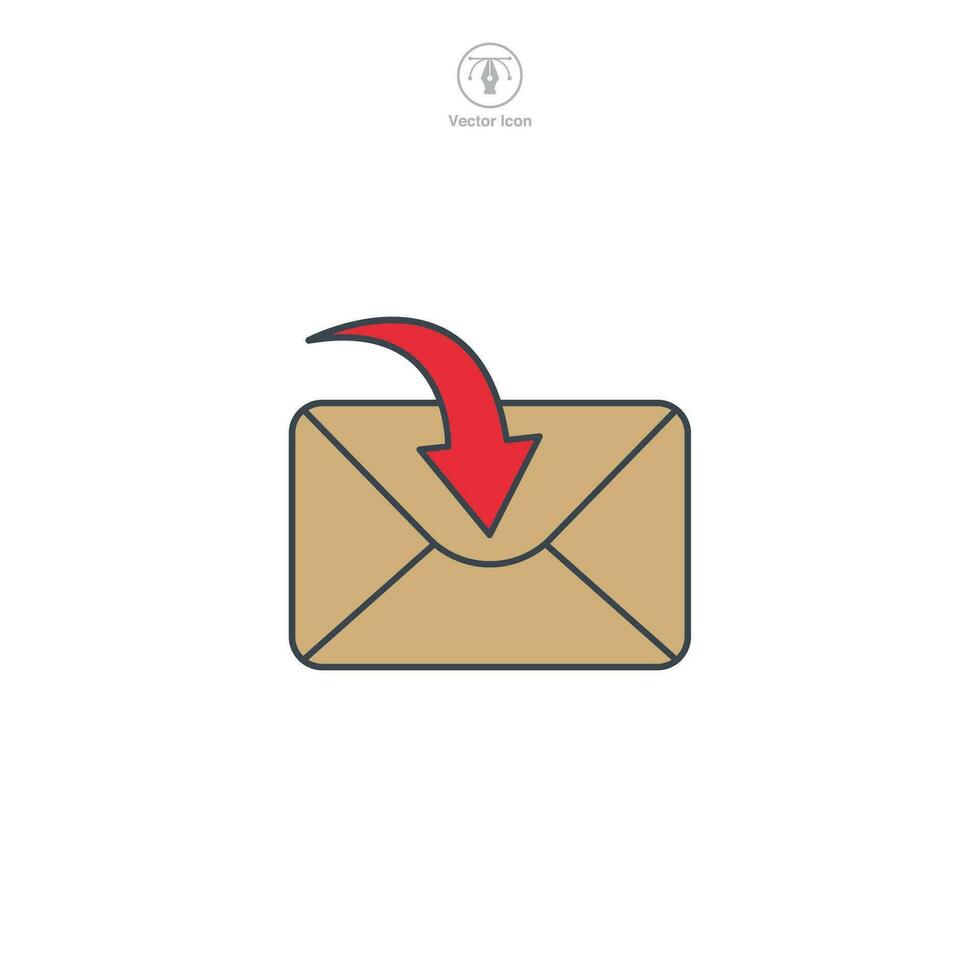 e-mail o Busta icona. un' schietto e riconoscibile vettore illustrazione di un e-mail o Busta, che rappresentano corrispondenza, messaggi, e comunicazione.