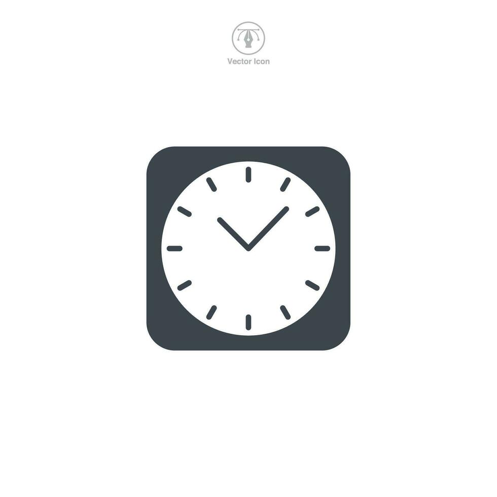 orologio o Timer icona. un' elegante e preciso vettore illustrazione di un' orologio o Timer, che rappresentano tempo gestione, scadenze, e efficienza.