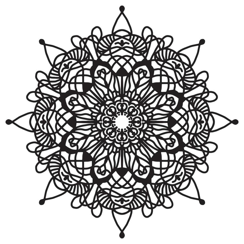 circolare modello mandala arte decorazione elementi per meditazione manifesto, tatuaggio, henné, mehndi, decorativo ornamento nel etnico orientale stile. colorazione libro pagina. vettore