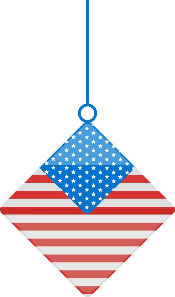 americano bandiera colori sospeso decorazione elemento. vettore