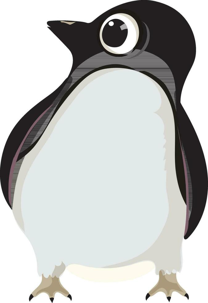 cartone animato personaggio di pinguino. vettore