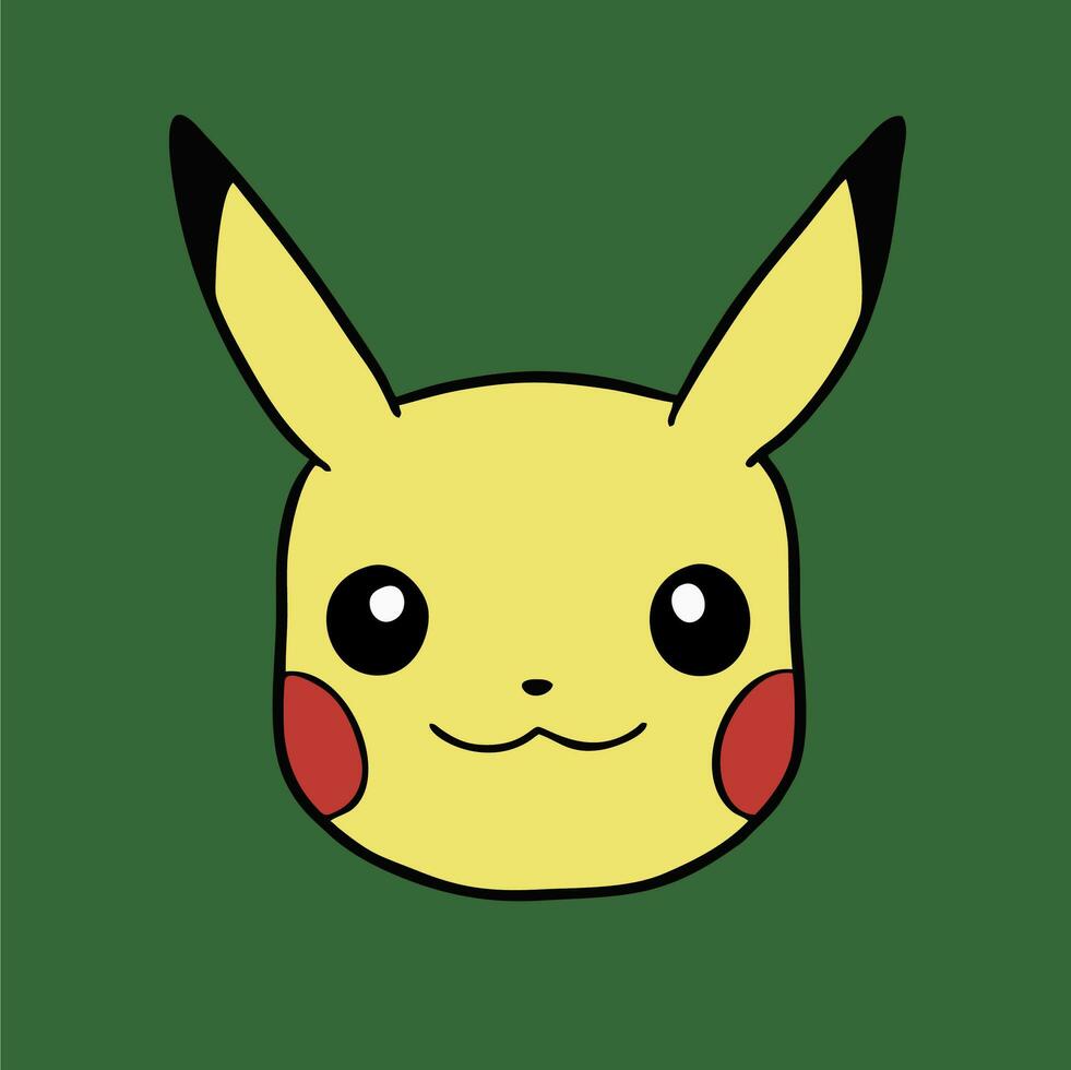 Pikachu vettore arte o vettore illustrazione su pickachu