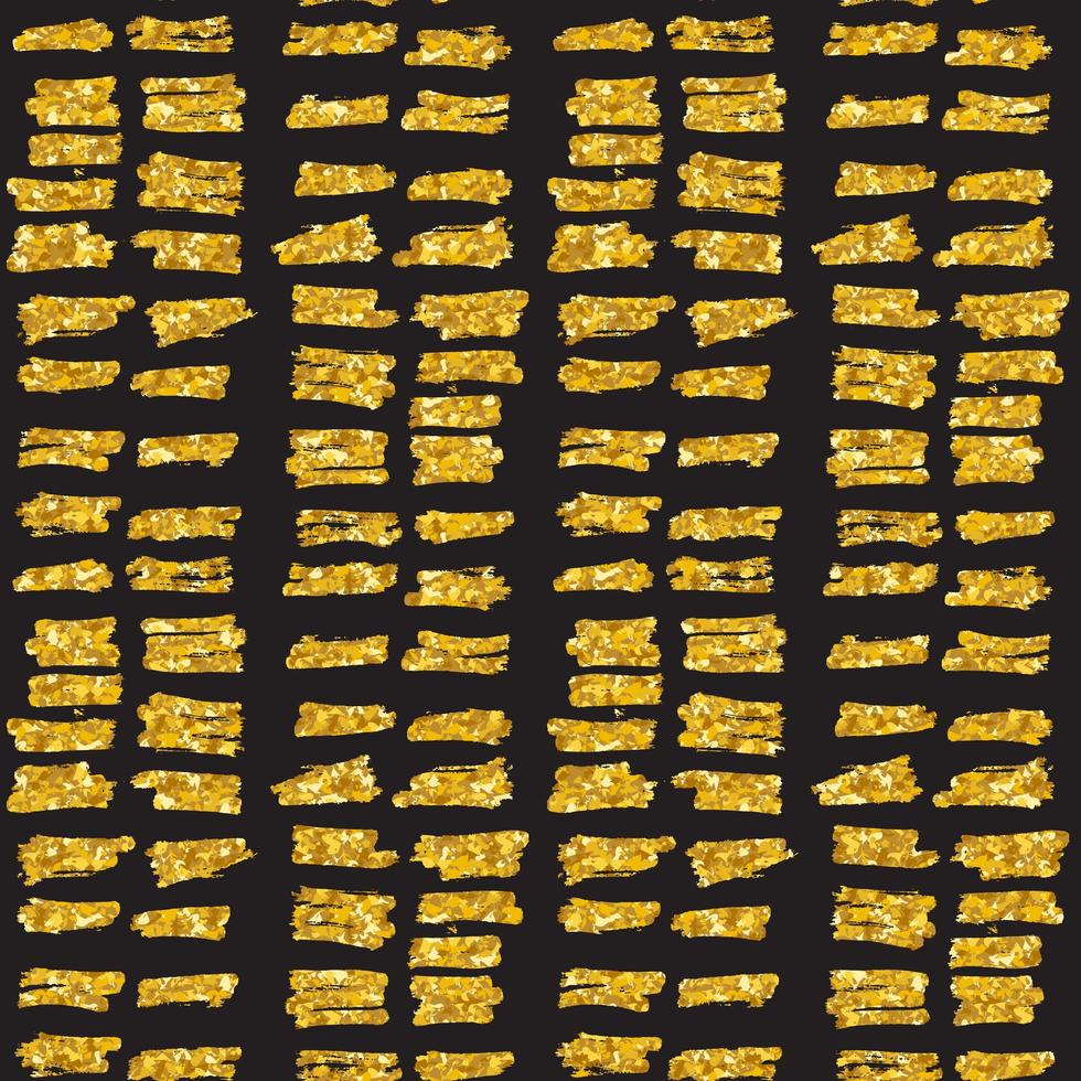 modello glitter oro senza cuciture disegnato a mano. pennello cerchi e puntini seamless pattern, illustrazione vettoriale