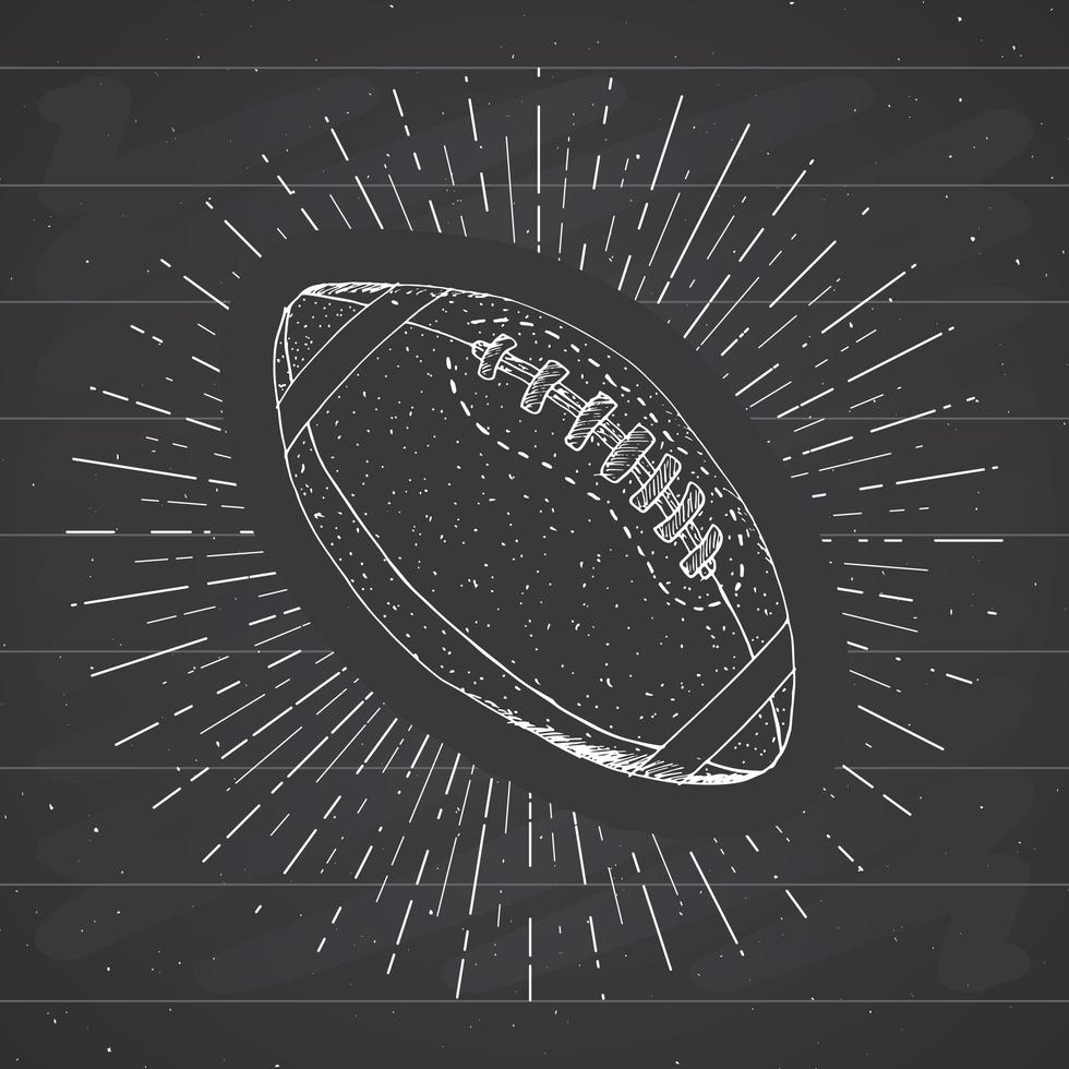 calcio, etichetta vintage pallone da rugby, schizzo disegnato a mano, distintivo retrò con texture grunge, stampa t-shirt design tipografico, illustrazione vettoriale