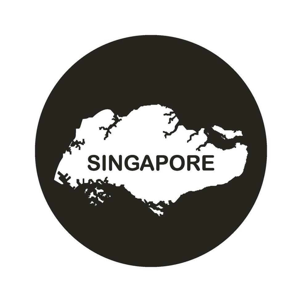 Singapore carta geografica logo vettore