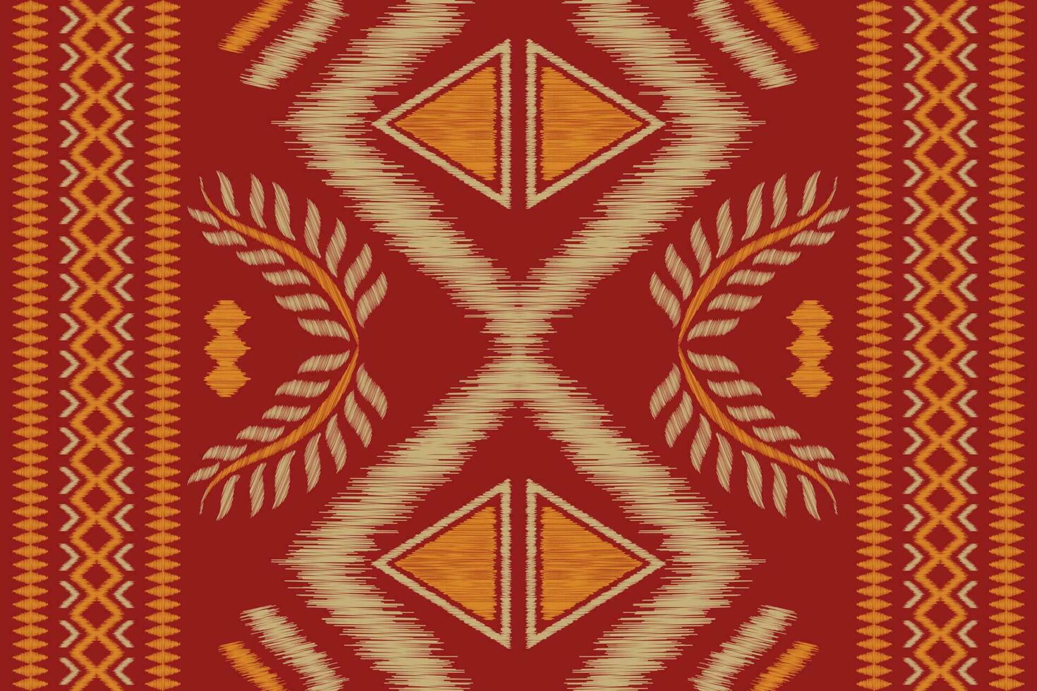 etnico ikat tessuto modello geometrico stile.africano ikat ricamo etnico orientale modello motivi rosso sfondo. astratto,vettore,illustrazione.texture,abbigliamento,scraf,decorazione,tappeto,seta. vettore