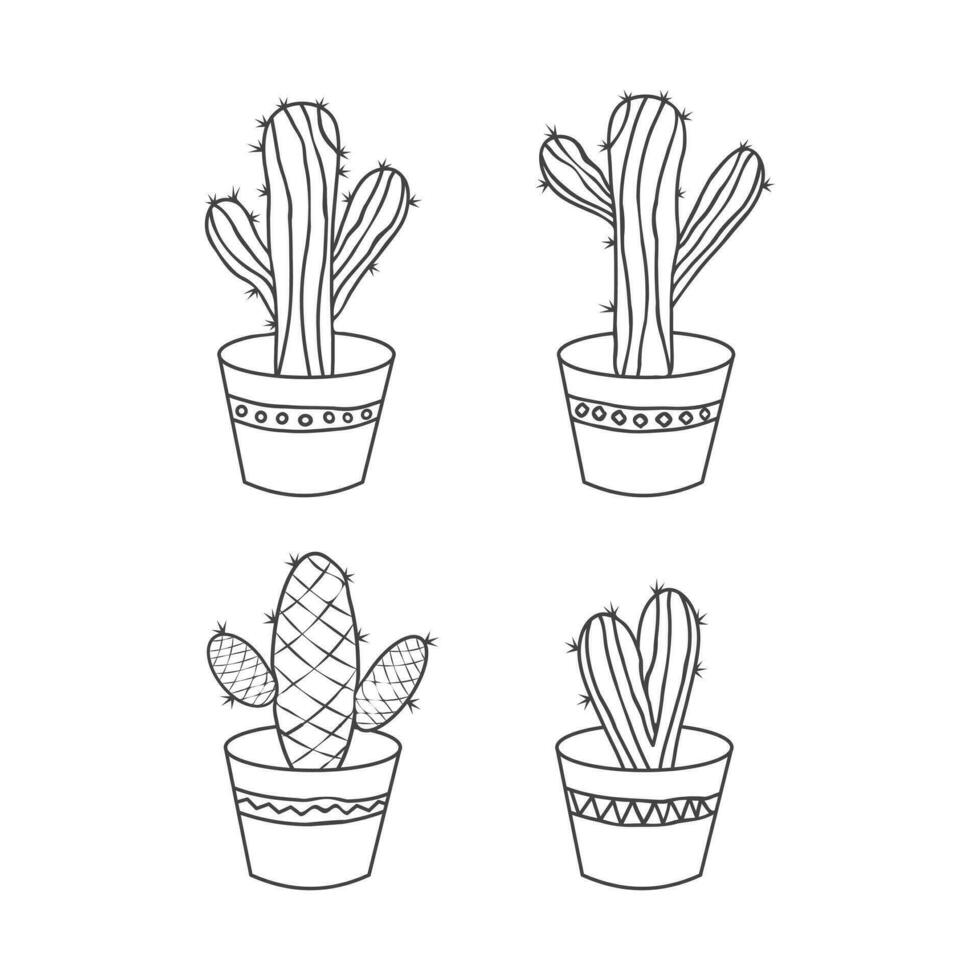 mano disegnato cactus schema illustrazione. - vettore. vettore