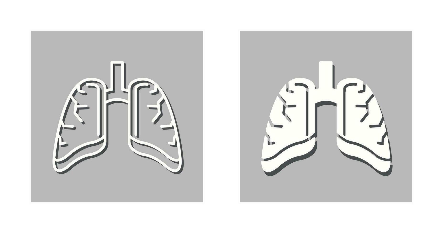 polmoni vettore icona