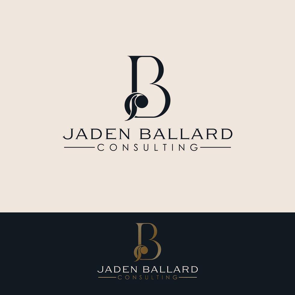 giada ballare consulenza vettore logo design. lettere j e B logotipo. iniziali jb logo modello.