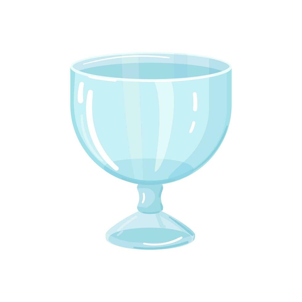 bicchiere piatti per ghiaccio crema. vuoto vaso per dolci o dolci vettore illustrazione isolato su bianca sfondo