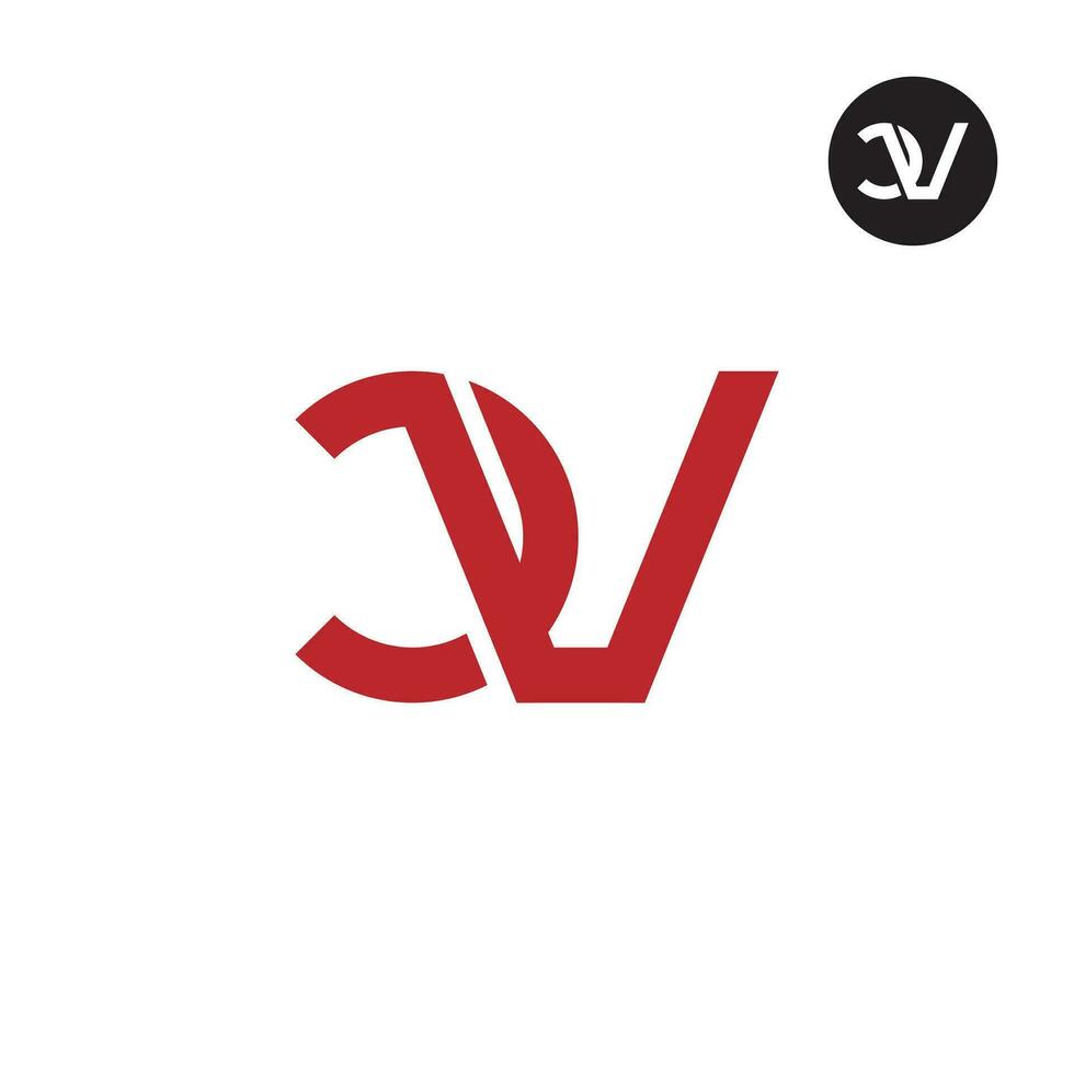 lettera CV monogramma logo design vettore