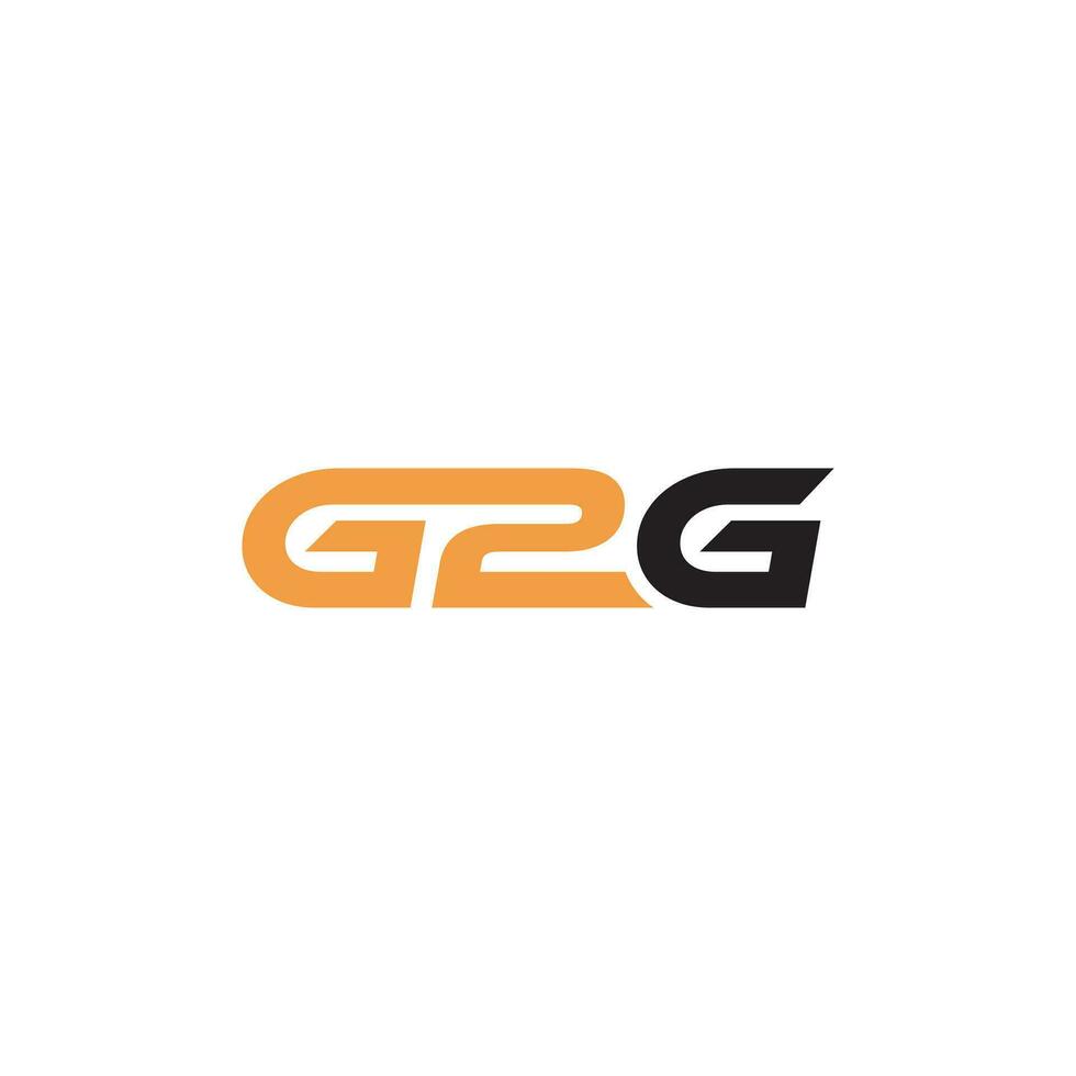 lettera g2g logotipo logo design vettore