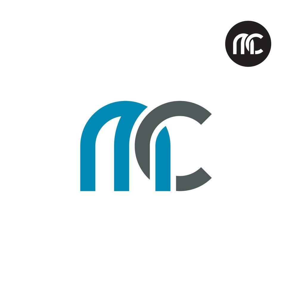 lettera mc monogramma logo design vettore
