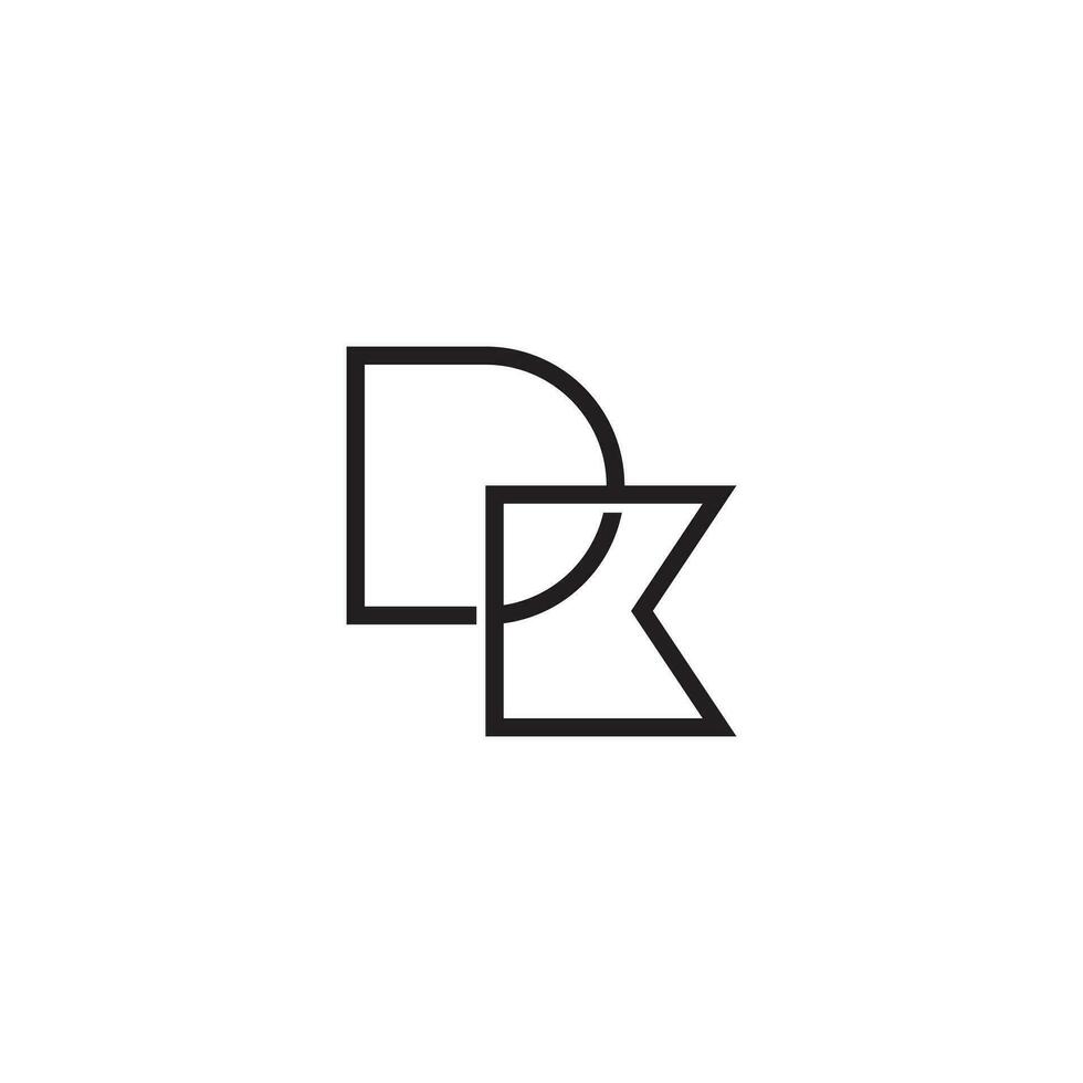 lettere dk monogramma logo design vettore