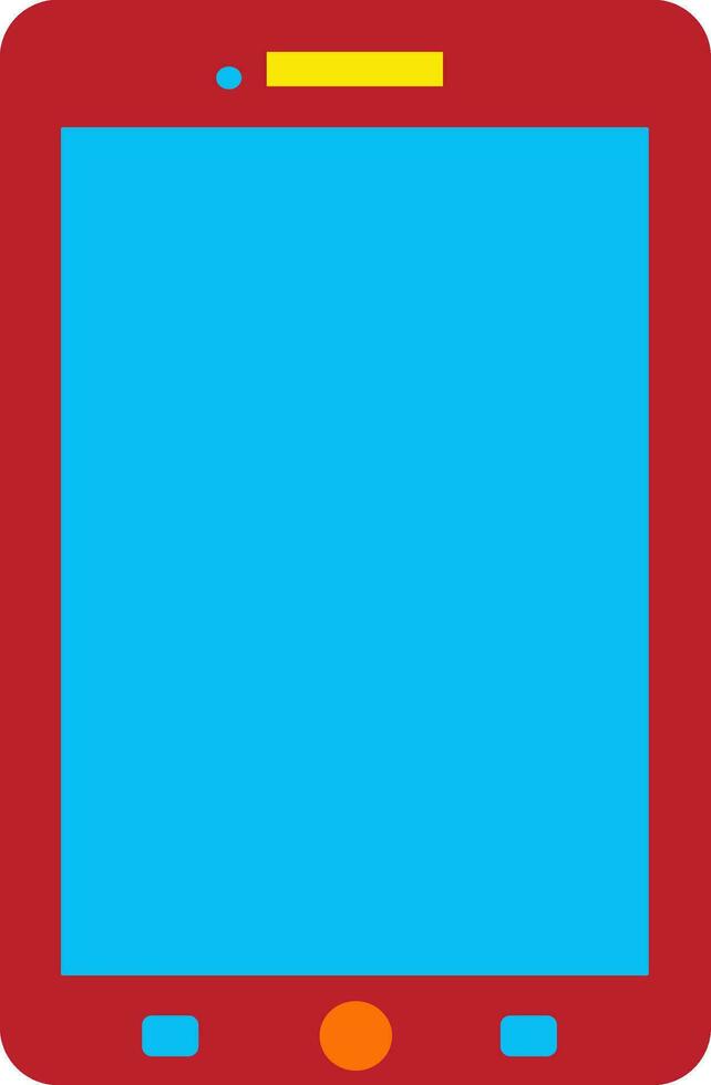 rosso e blu smartphone nel piatto stile. vettore