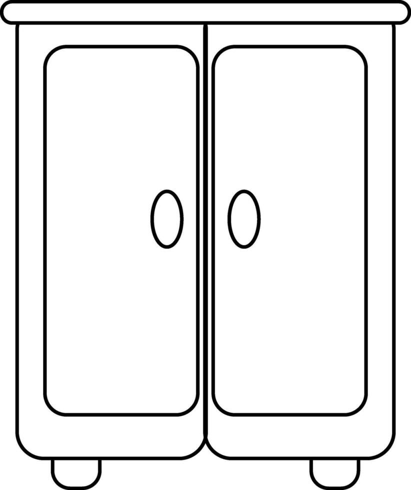 ictus stile di armadio icona per mobilia concetto. vettore