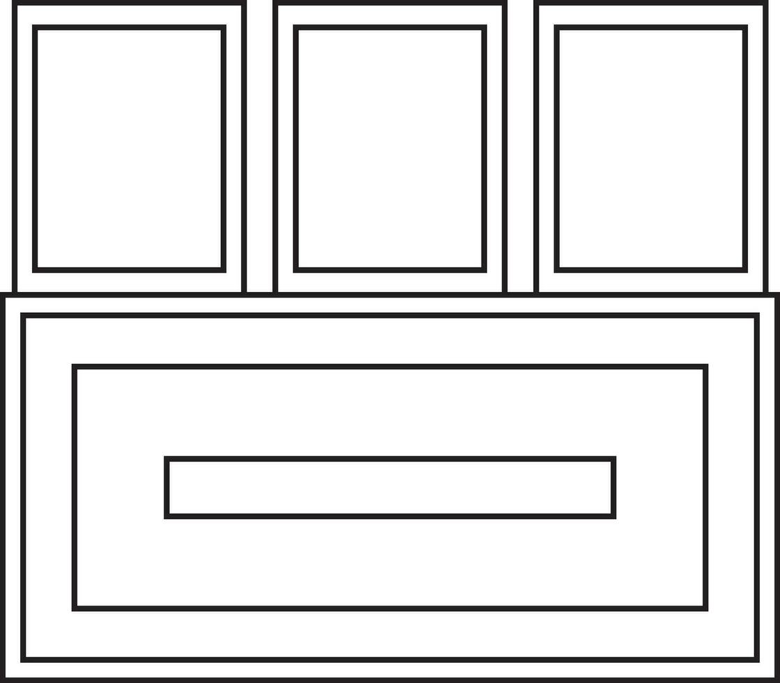 illustrazione di giuria scatola nel nero linea arte. vettore