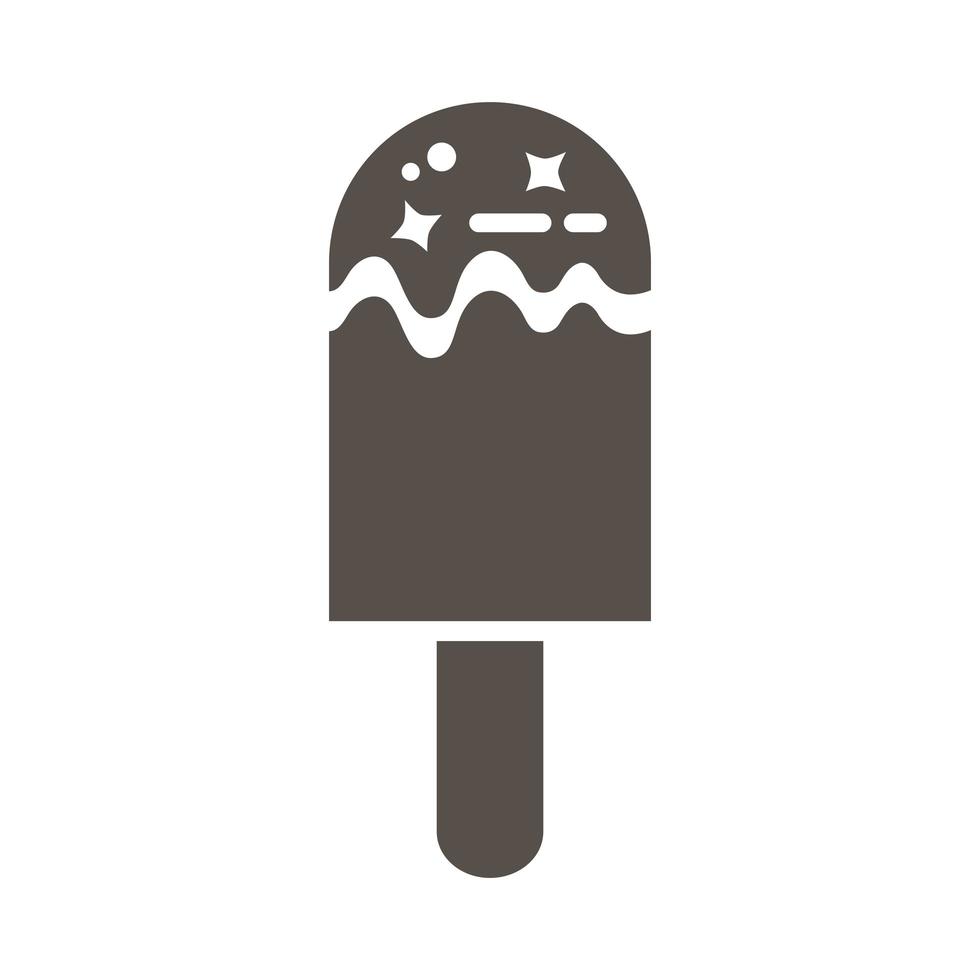 icona di stile silhouette slang gelato vettore