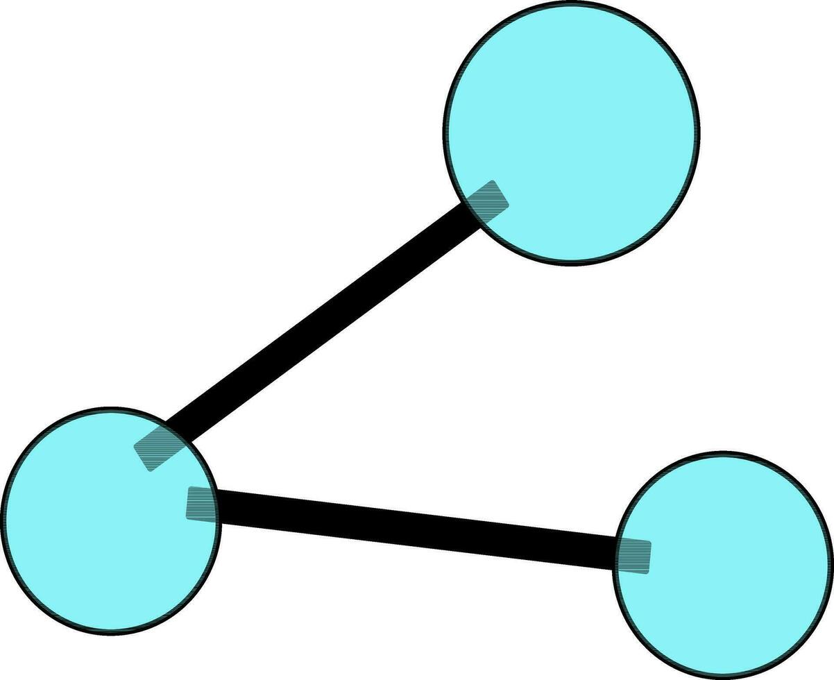 blu networking connessione su bianca sfondo. vettore