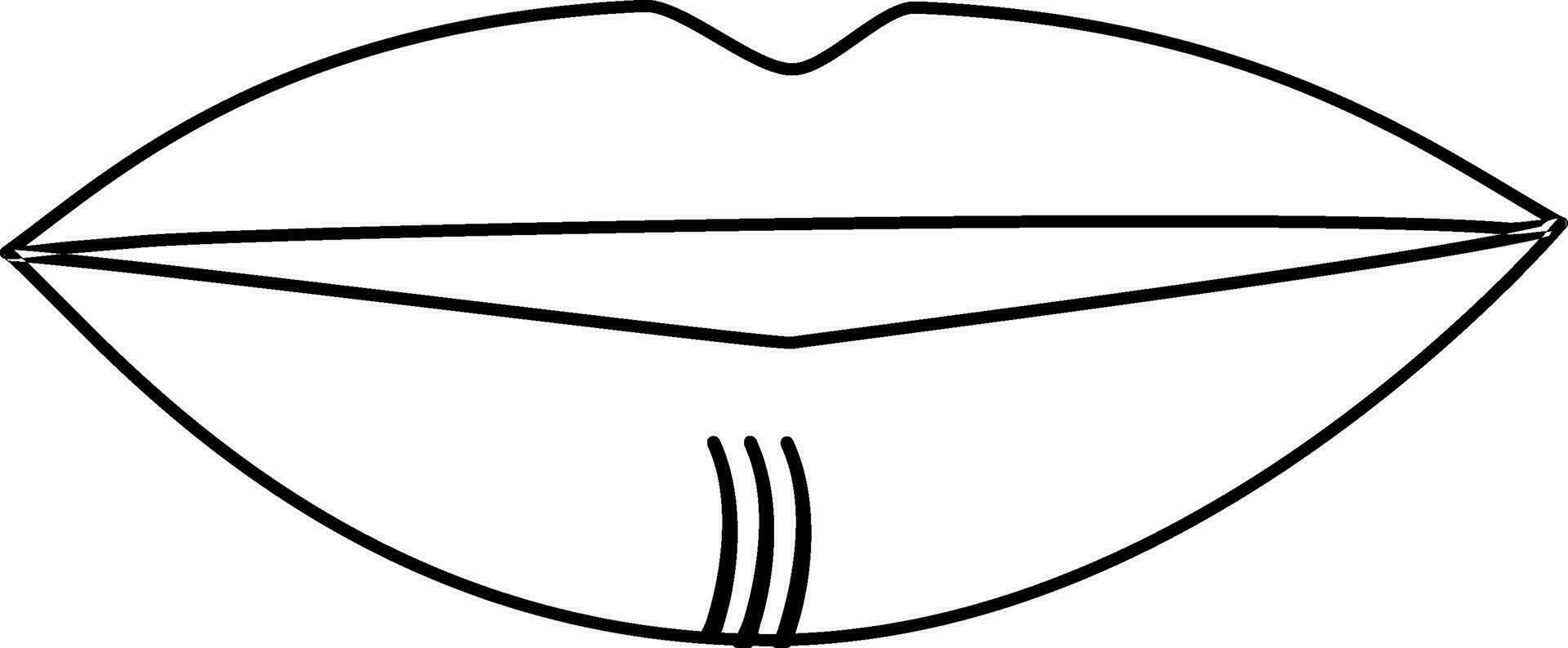 ictus stile di labbra icona per umano corpo. vettore