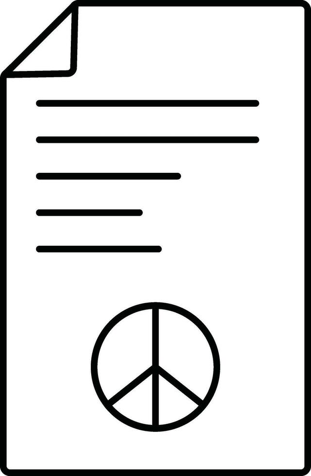 cartello di pace su scrittura carta. vettore