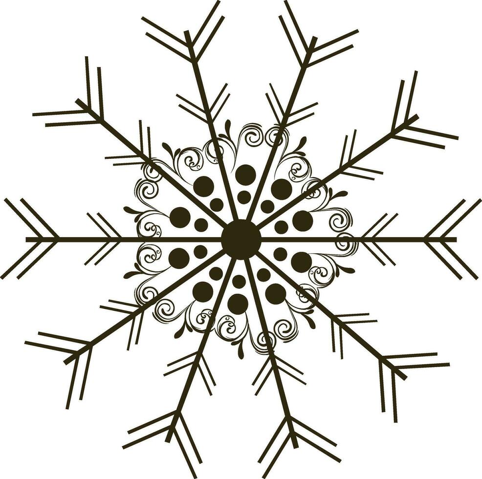 illustrazione di fiocco di neve. vettore