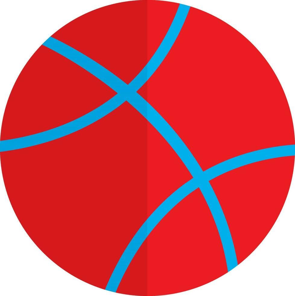 rosso e blu Dribbble logo. vettore