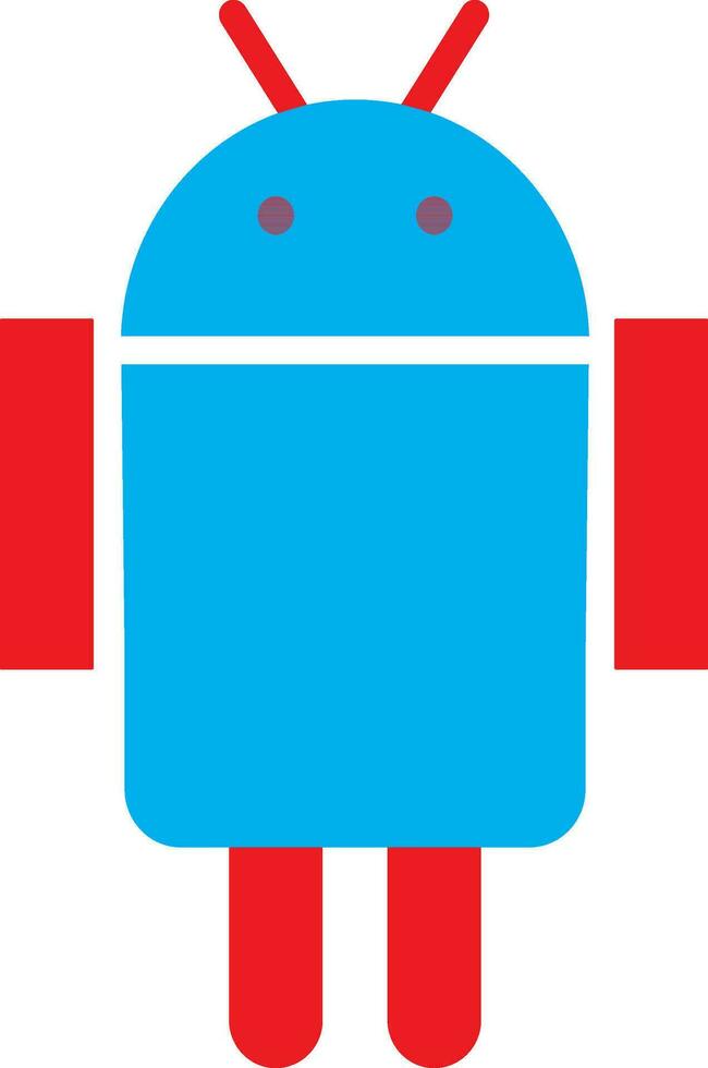 rosso e blu isolato androide logo. vettore