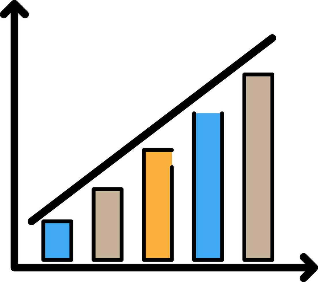 crescita grafico cartello o simbolo. vettore