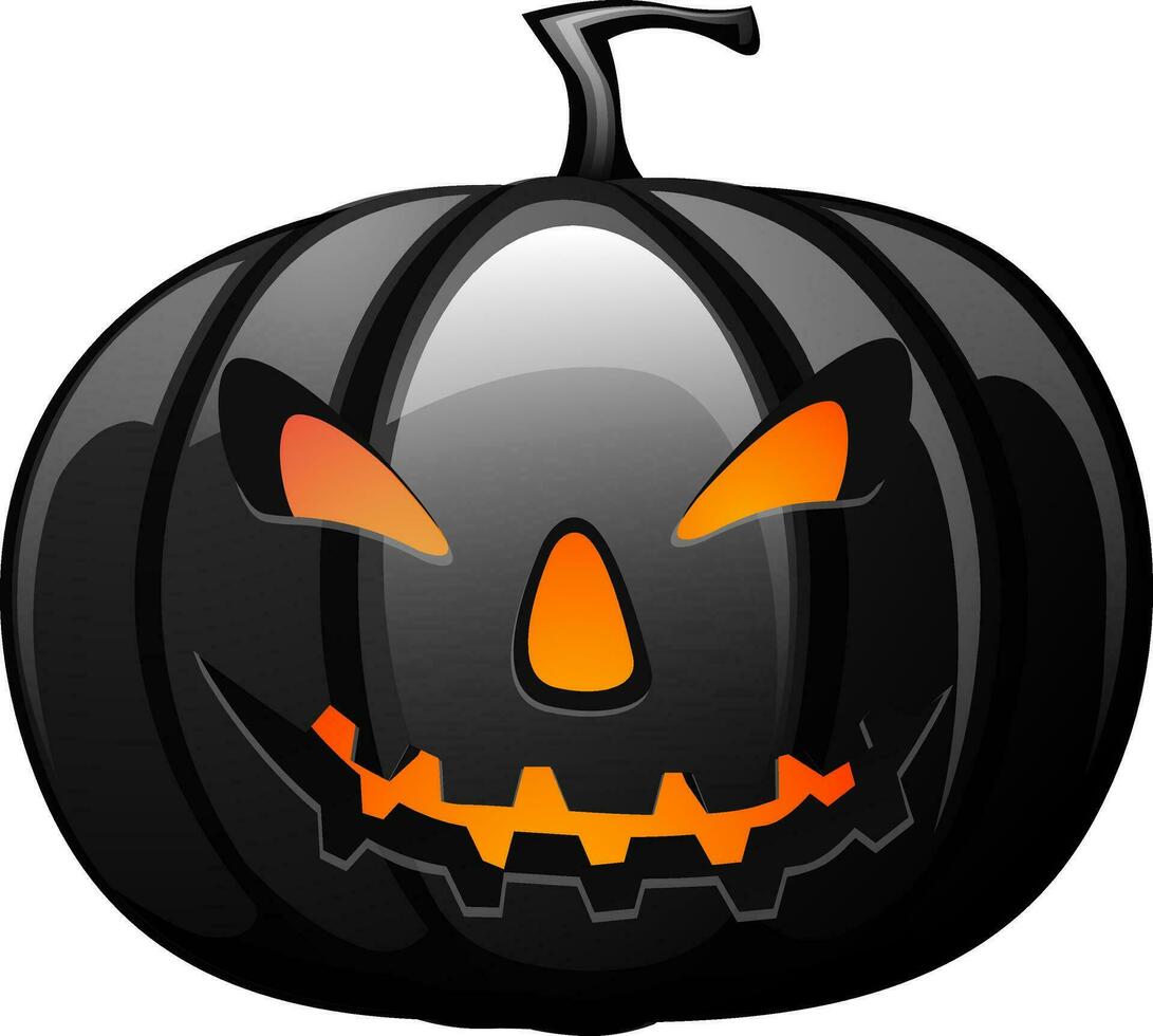 piatto illustrazione di Halloween zucca design. vettore