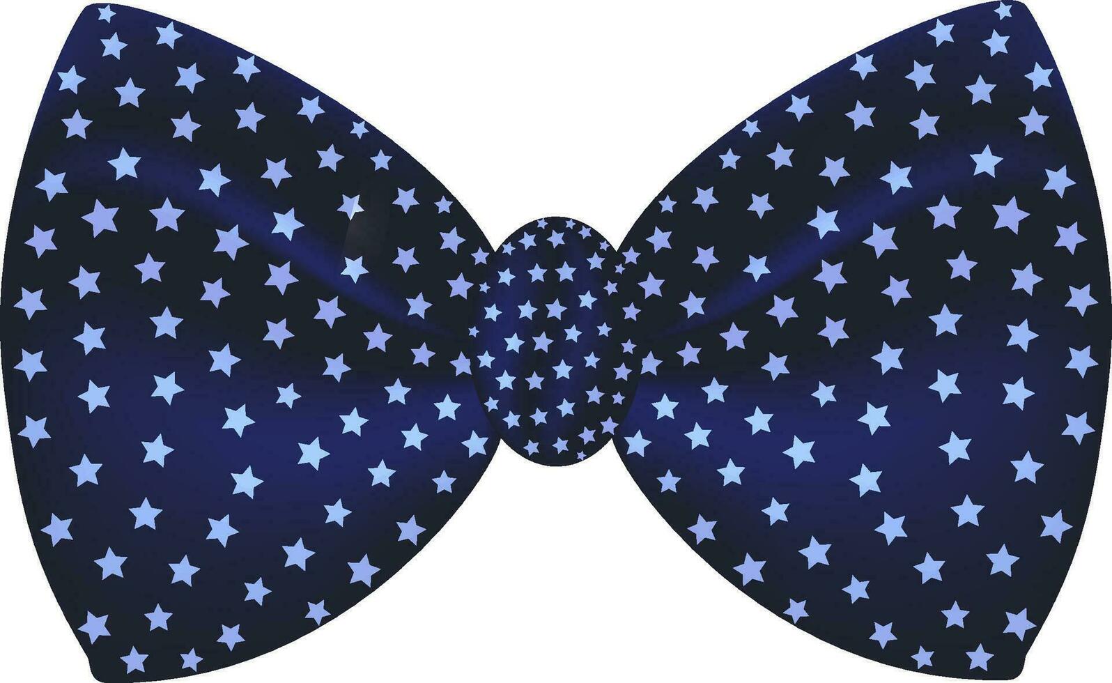 blu arco cravatta con stelle decorazione. vettore