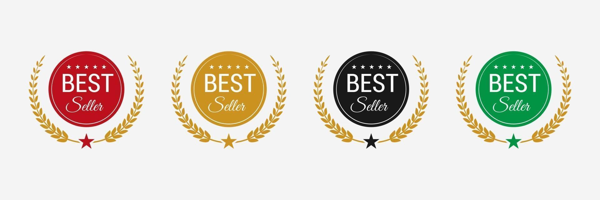 best seller badge logo design best seller vettore isolato