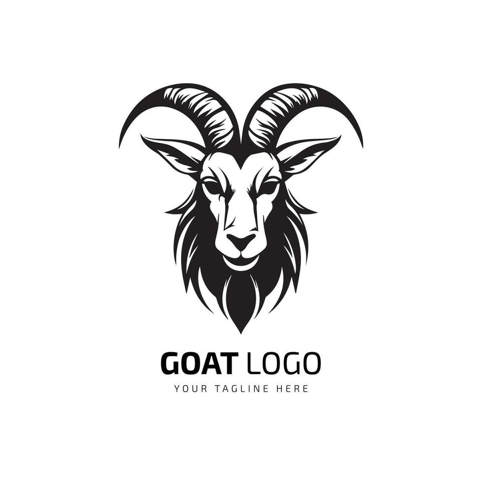 di capra testa logo design moderno capra logo vettore silhouette