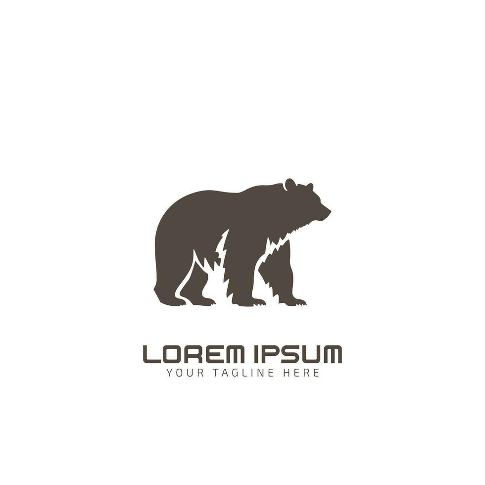 orso logo vettore illustrazione, emblema icona design