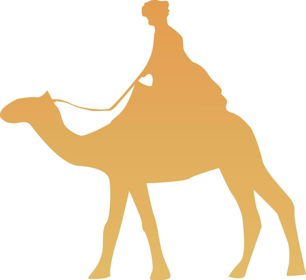 piatto Marrone illustrazione di cammello. vettore
