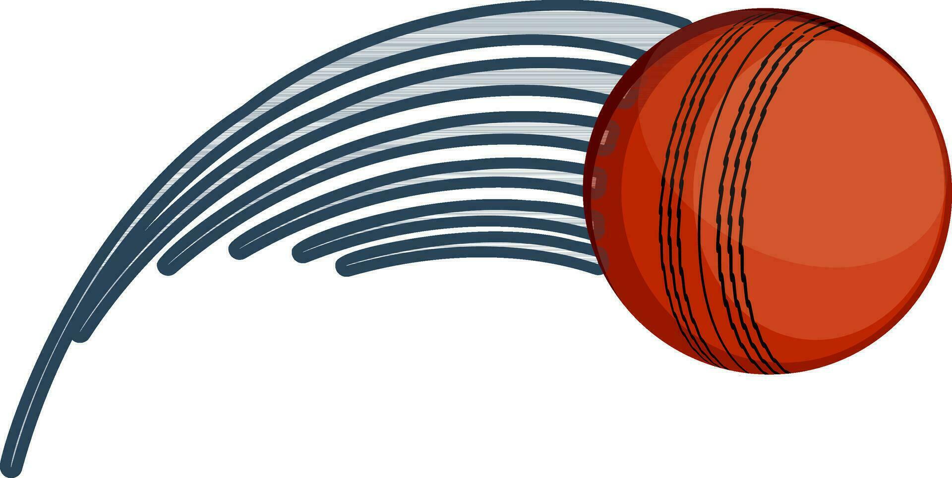 illustrazione di un' rosso cricket sfera. vettore