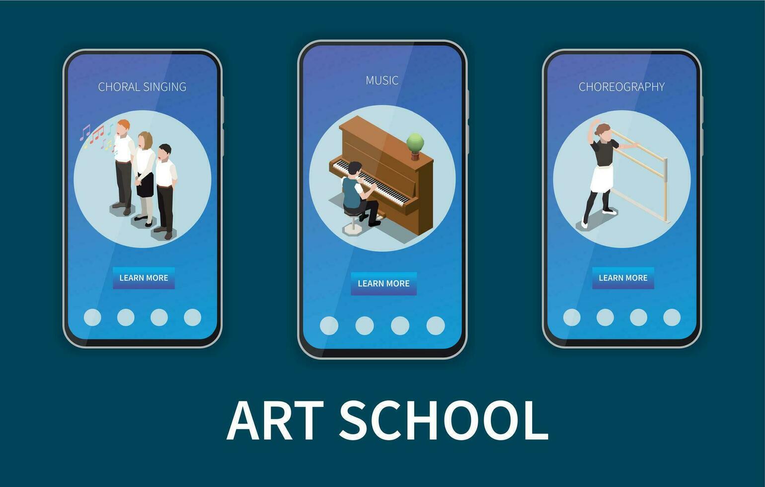 arte scuola banner impostato vettore