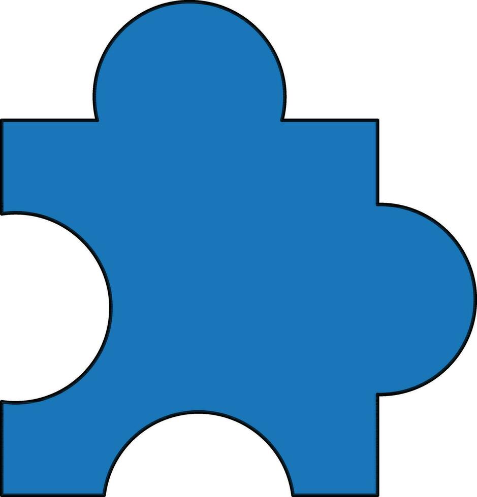 puzzle icona nel blu colore con ictus per giocando concetto. vettore