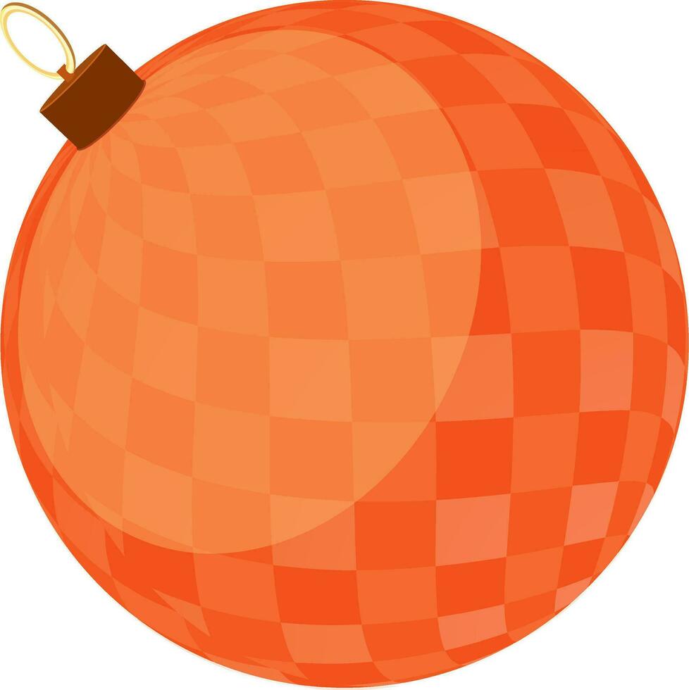 illustrazione di un arancia Natale sfera. vettore