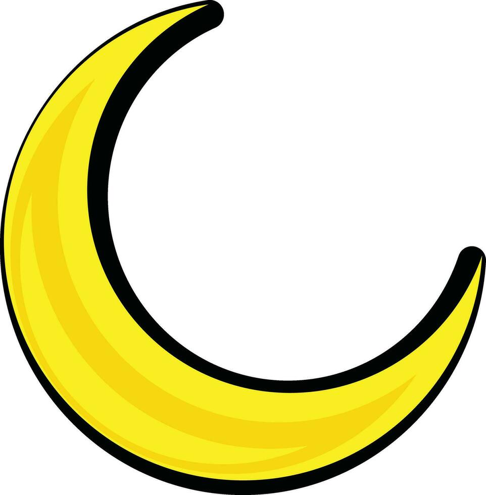 giallo Luna su bianca sfondo. vettore