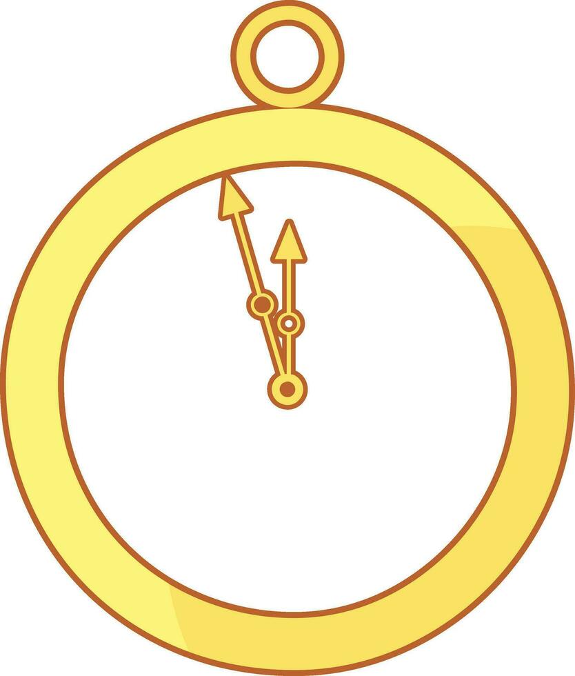 isolato orologio illustrazione nel giallo colore. vettore