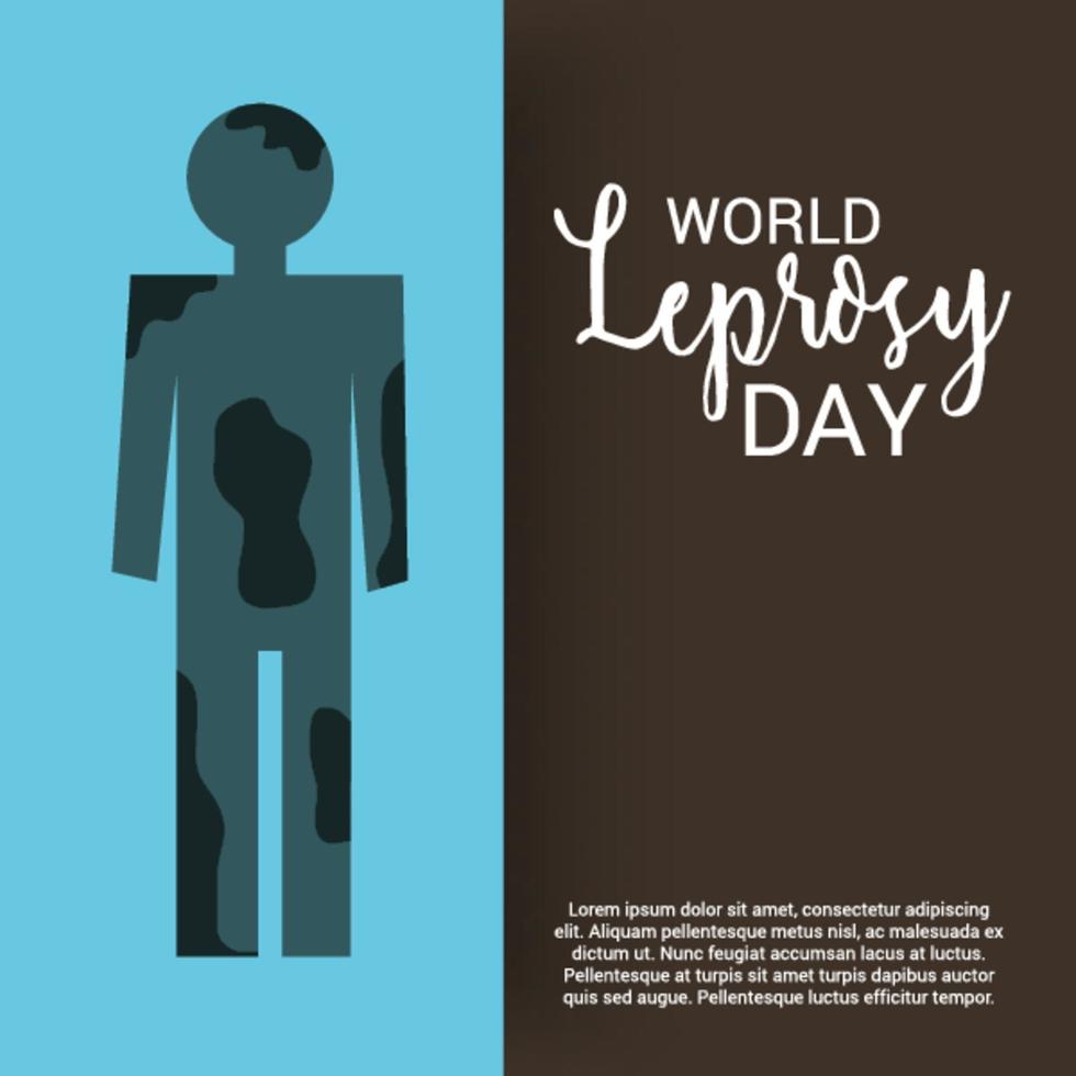 illustrazione vettoriale di uno sfondo per la giornata mondiale della lebbra